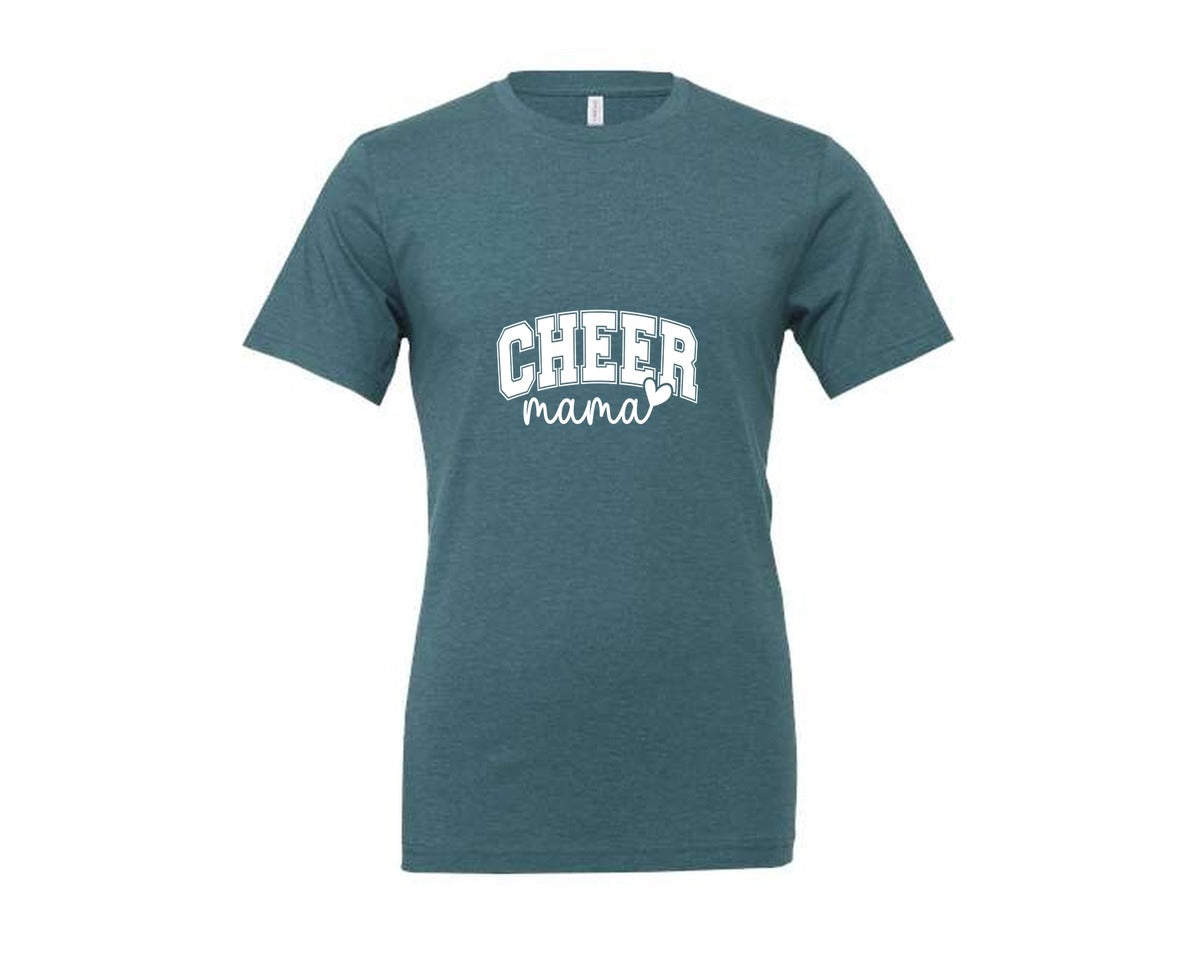 brand:Generic|color:Heather Deep Teal|Cheer Mama Cheer Mom 2 Graphic T-Shirt