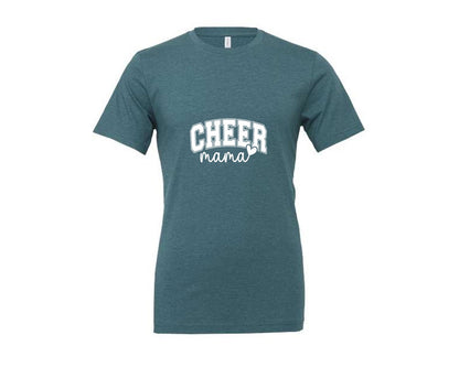 brand:Generic|color:Heather Deep Teal|Cheer Mama Cheer Mom 2 Graphic T-Shirt