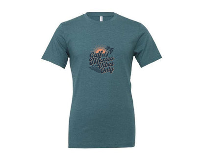 brand:Generic|color:Heather Deep Teal|Gulf Of Mexico Vibes Only 4 Graphic T-Shirt