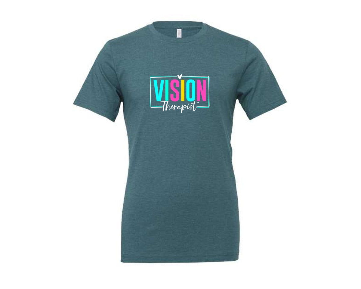 brand:Generic|color:Heather Deep Teal|Vision Therapist Therapy Career T Shirt Graphic T-Shirt