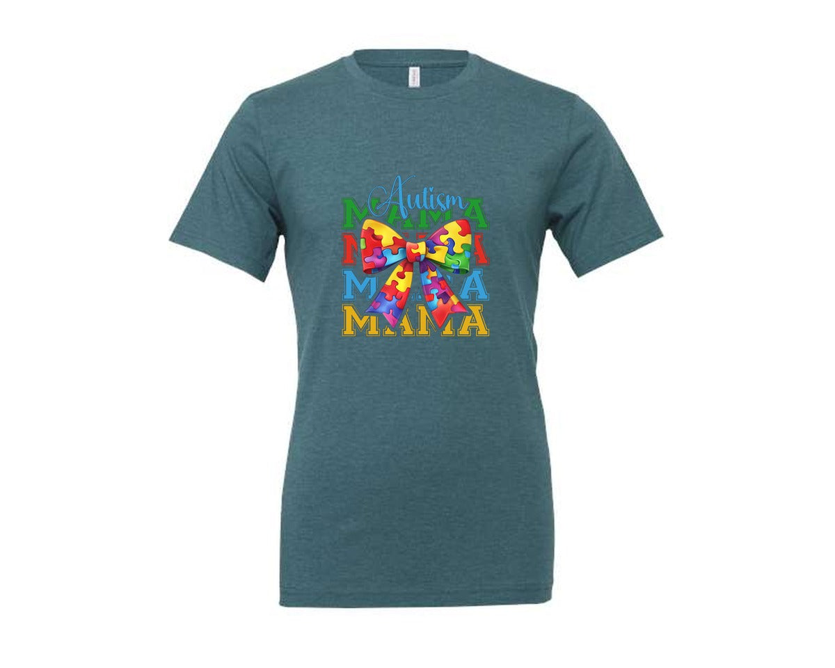 brand:Generic|color:Heather Deep Teal|Autism Awareness Autism Graphic T-Shirt
