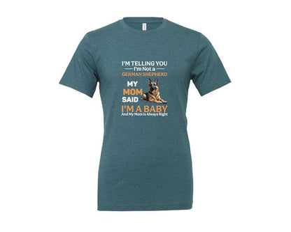 brand:Generic|color:Heather Deep Teal|Im Telling You Im Not German Shepherd Graphic T-Shirt