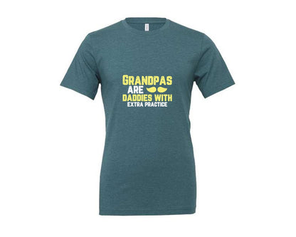 brand:Generic|color:Heather Deep Teal|Grandpas Daddies T Shirt Crafts Graphic T-Shirt