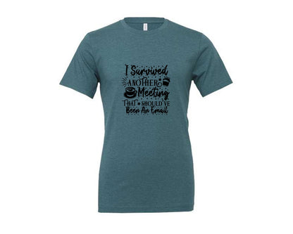 brand:Generic|color:Heather Deep Teal|Funny Office Coffee Mug 2 Graphic T-Shirt
