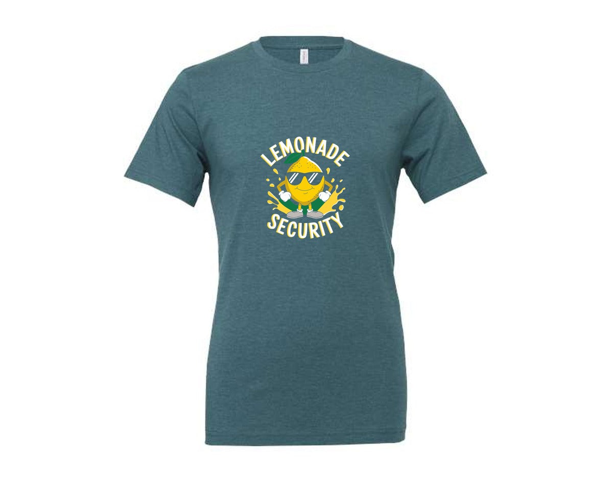 brand:Generic|color:Heather Deep Teal|Lemonade Security T Shirt Design 2 Graphic T-Shirt