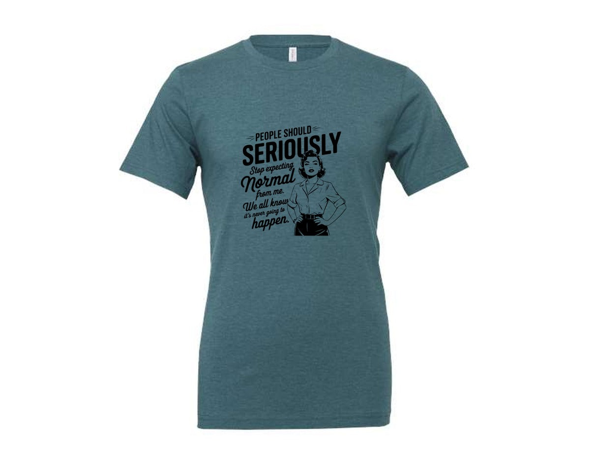 brand:Generic|color:Heather Deep Teal|Vintage Funny Trendy Woman Shirt Design Graphic T-Shirt
