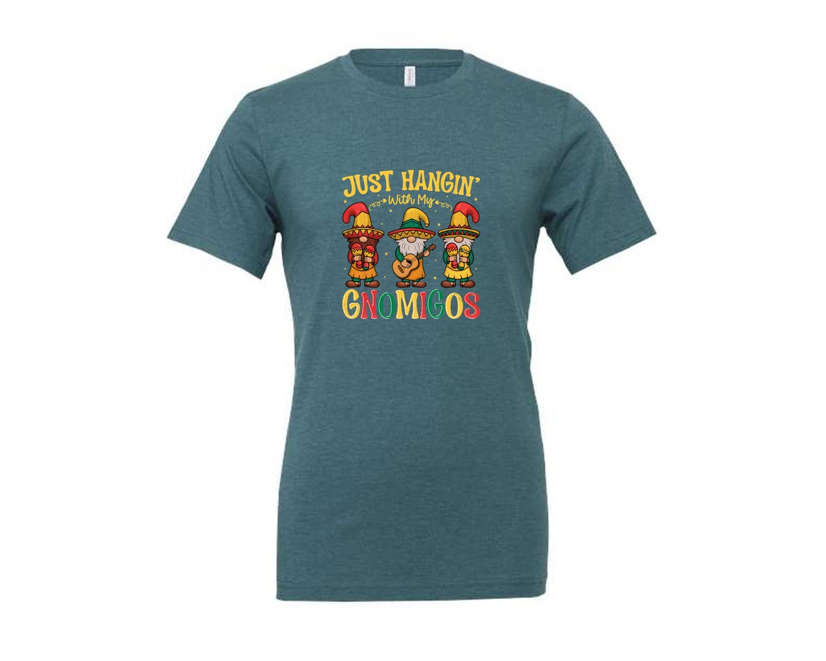 brand:Generic|color:Heather Deep Teal|Gnomigos Cinco De Mayo Tshirt Graphic T-Shirt