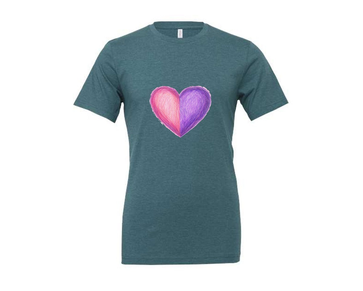 brand:Generic|color:Heather Deep Teal|Fear Not For I Am With You Pngcross Graphic T-Shirt