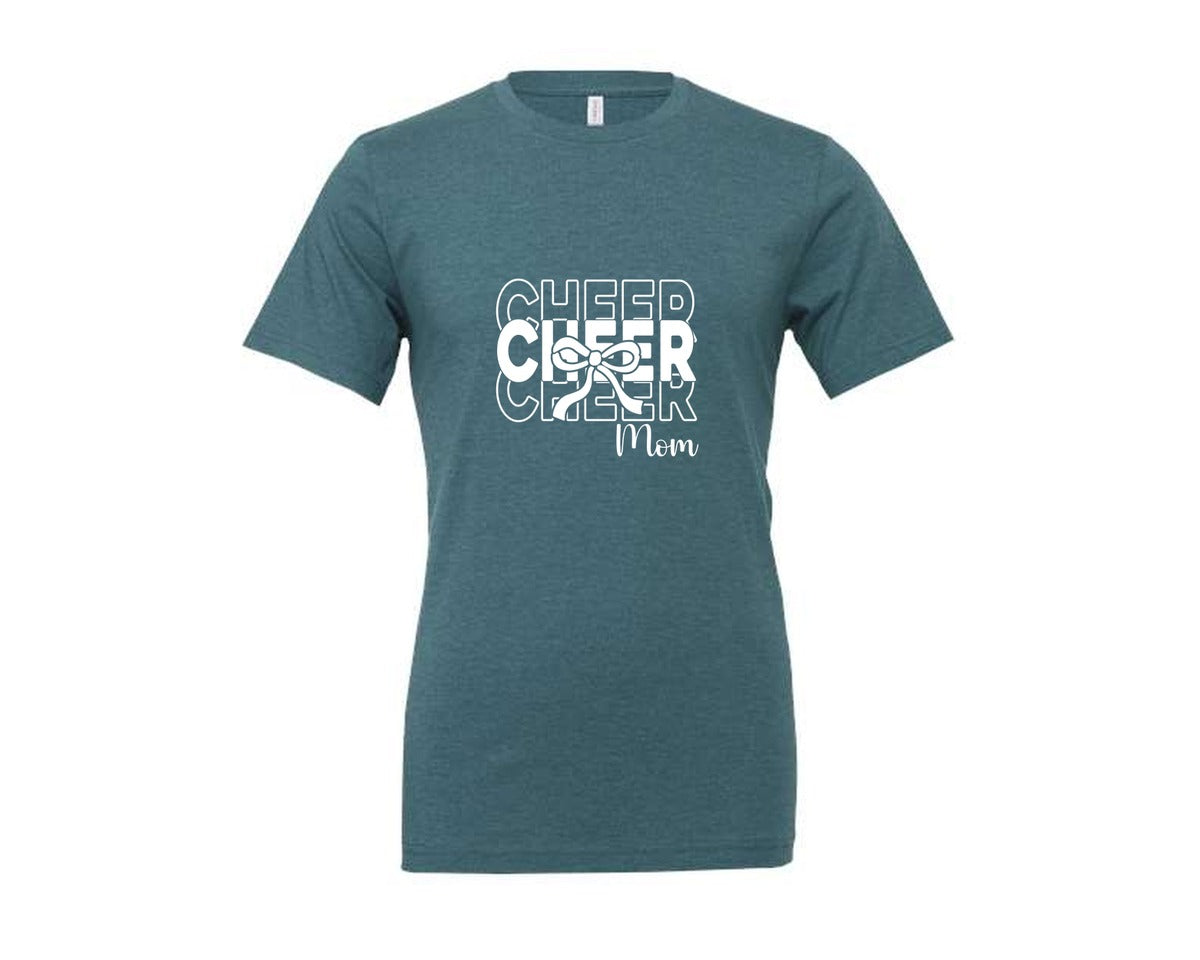 brand:Generic|color:Heather Deep Teal|Cheer Mom Cheerleader 2 Graphic T-Shirt