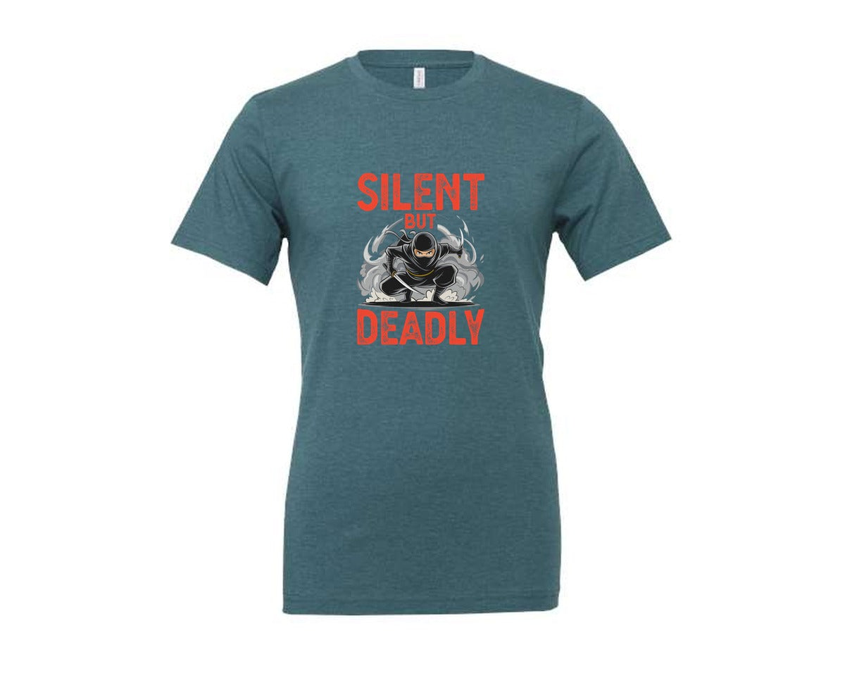brand:Generic|color:Heather Deep Teal|Silent But Deadly T Shirt Graphic T-Shirt