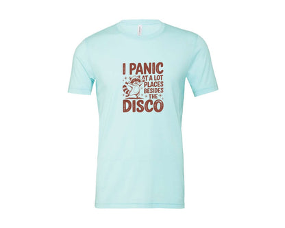 brand:Bella Canvas|color:Heather Ice Blue|I Panic At Lot Places Besides The Disco 2 Graphic T-Shirt