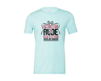 brand:Bella Canvas|color:Heather Ice Blue|Im Not Rude Snarky Sarcastic 2 Graphic T-Shirt
