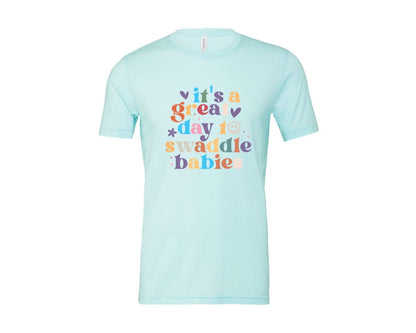 brand:Bella Canvas|color:Heather Ice Blue|Its A Beautiful Day To Catch Babies Graphic T-Shirt