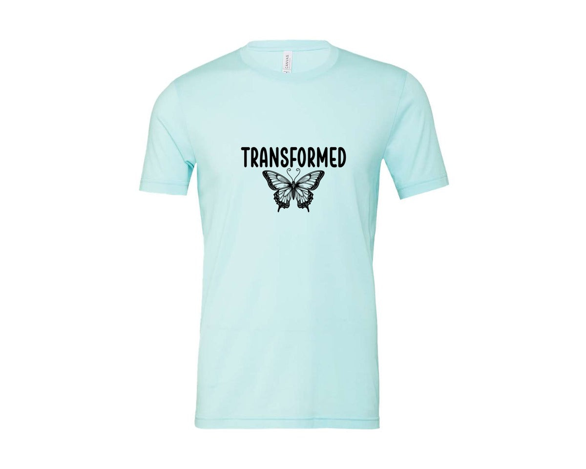 brand:Bella Canvas|color:Heather Ice Blue|Boho Christian Sleeve Design Graphic T-Shirt