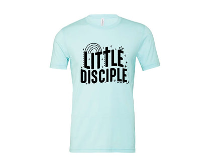 brand:Bella Canvas|color:Heather Ice Blue|Retro Little Disciple Tshirt Kids Graphic T-Shirt