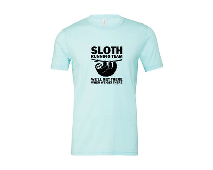brand:Bella Canvas|color:Heather Ice Blue|Sloth Running Team T Shirt 2 Graphic T-Shirt