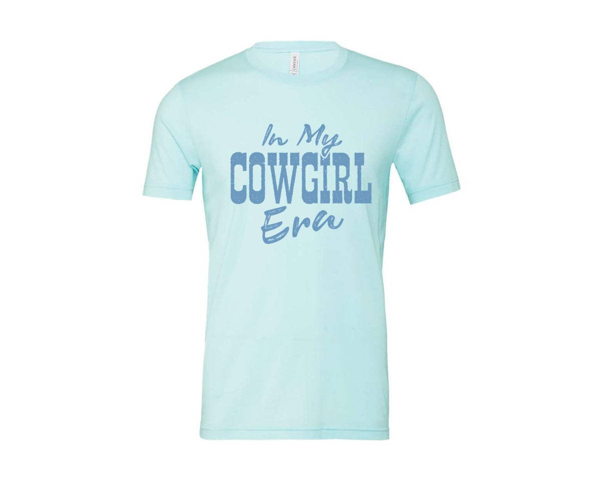 brand:Bella Canvas|color:Heather Ice Blue|Western Cowgirl 7 Graphic T-Shirt