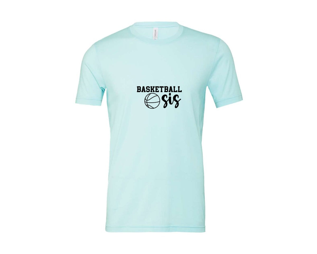 brand:Bella Canvas|color:Heather Ice Blue|Basketball Sis 2 Graphic T-Shirt