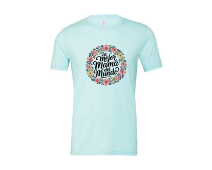 brand:Bella Canvas|color:Heather Ice Blue|Spanish Mothers Day 5 Graphic T-Shirt