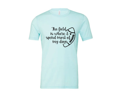 brand:Bella Canvas|color:Heather Ice Blue|Football Mom 103 Graphic T-Shirt
