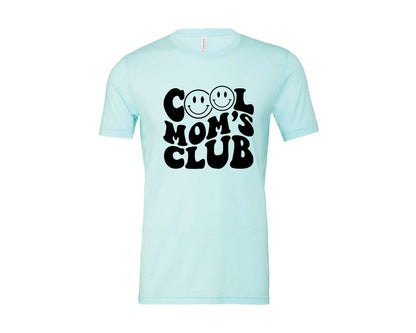 brand:Bella Canvas|color:Heather Ice Blue|Cool Moms Club Wavy 2 Graphic T-Shirt