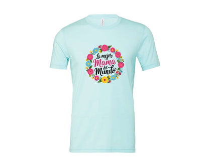 brand:Bella Canvas|color:Heather Ice Blue|Spanish Mothers Day 6 Graphic T-Shirt