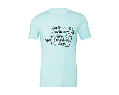 brand:Bella Canvas|color:Heather Ice Blue|On The Bleachers Sports Mom Graphic T-Shirt