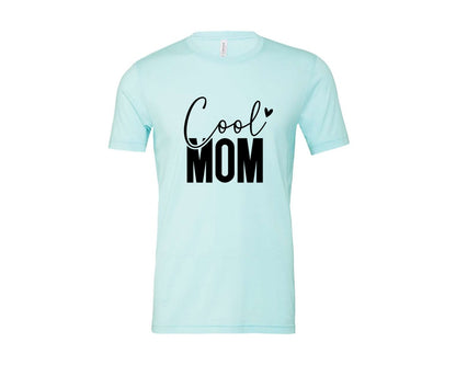 brand:Bella Canvas|color:Heather Ice Blue|Cool Mom Funny Mom Mama Graphic T-Shirt