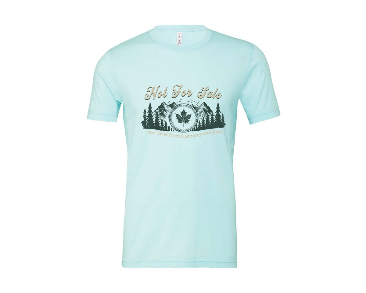 brand:Bella Canvas|color:Heather Ice Blue|Canada Is Not For Sale T Shirt Design 11 Graphic T-Shirt