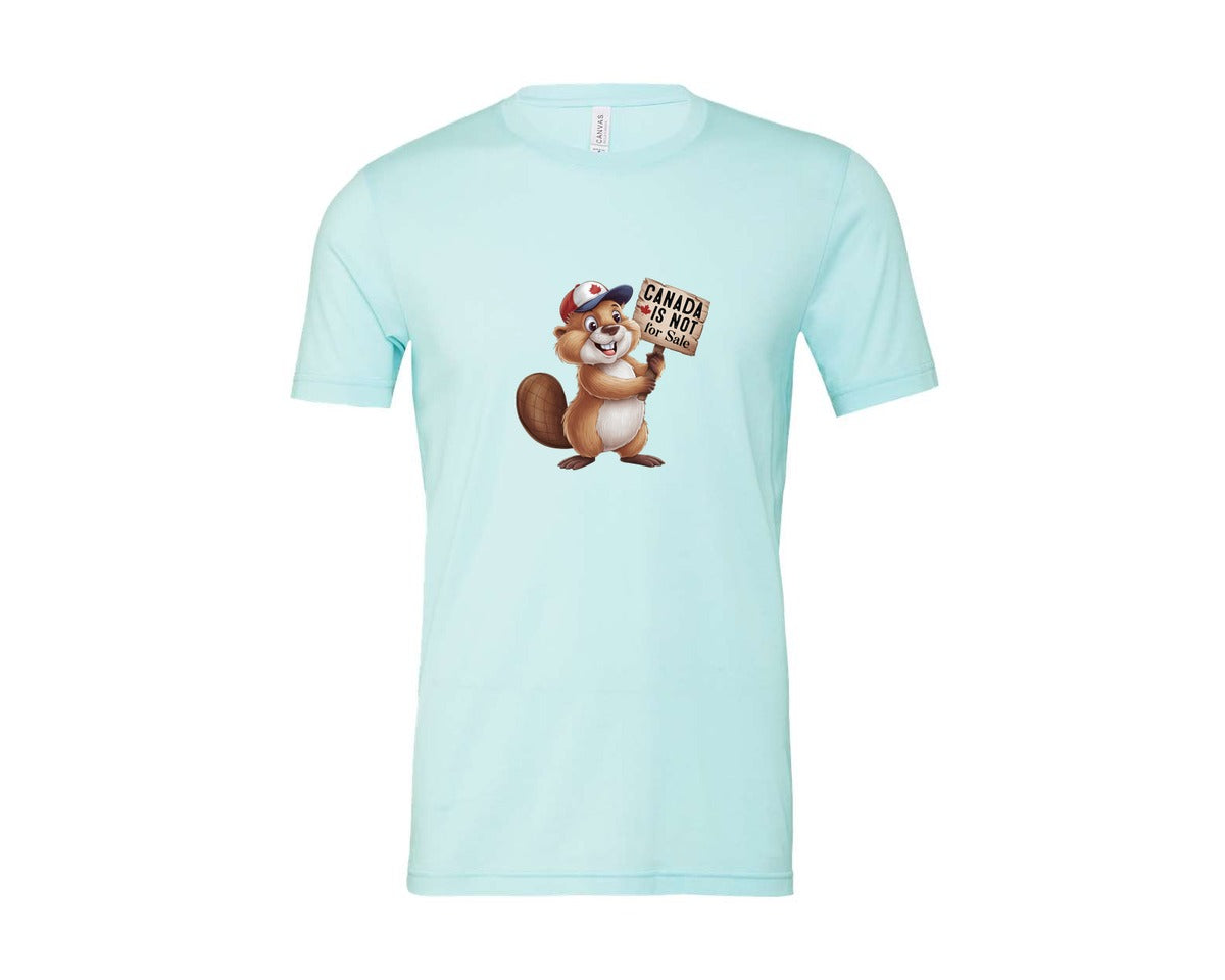 brand:Bella Canvas|color:Heather Ice Blue|Canada Is Not For Sale Maple Leaf 2 Graphic T-Shirt
