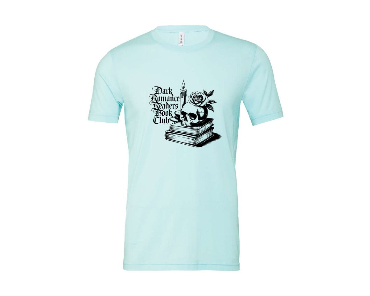 brand:Bella Canvas|color:Heather Ice Blue|Dark Romance Readers Book Club T Shi Graphic T-Shirt