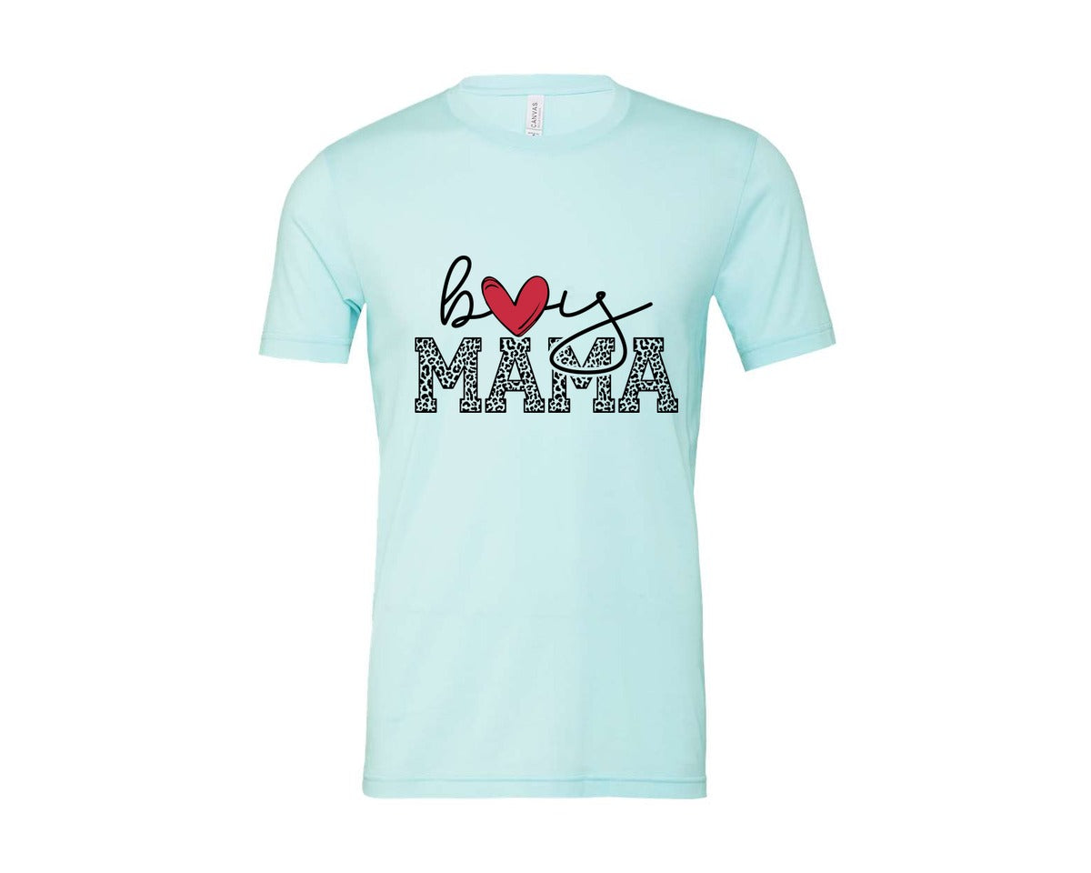 brand:Bella Canvas|color:Heather Ice Blue|Boy Mama Mama Boy 2 Graphic T-Shirt