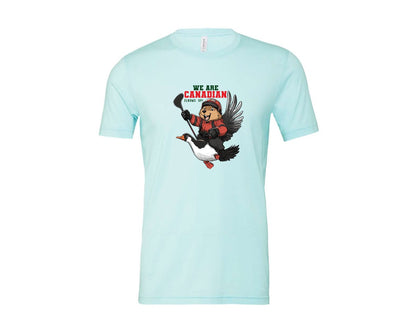brand:Bella Canvas|color:Heather Ice Blue|We Are Canada Elbows Up Graphic T-Shirt