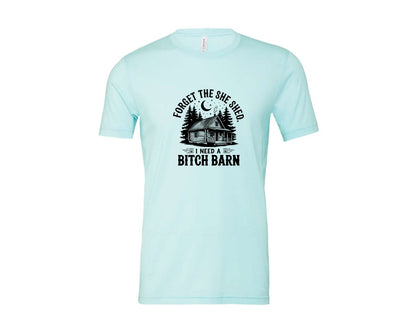 brand:Bella Canvas|color:Heather Ice Blue|Farm Home Svgforget The She Shed Tshirt Graphic T-Shirt