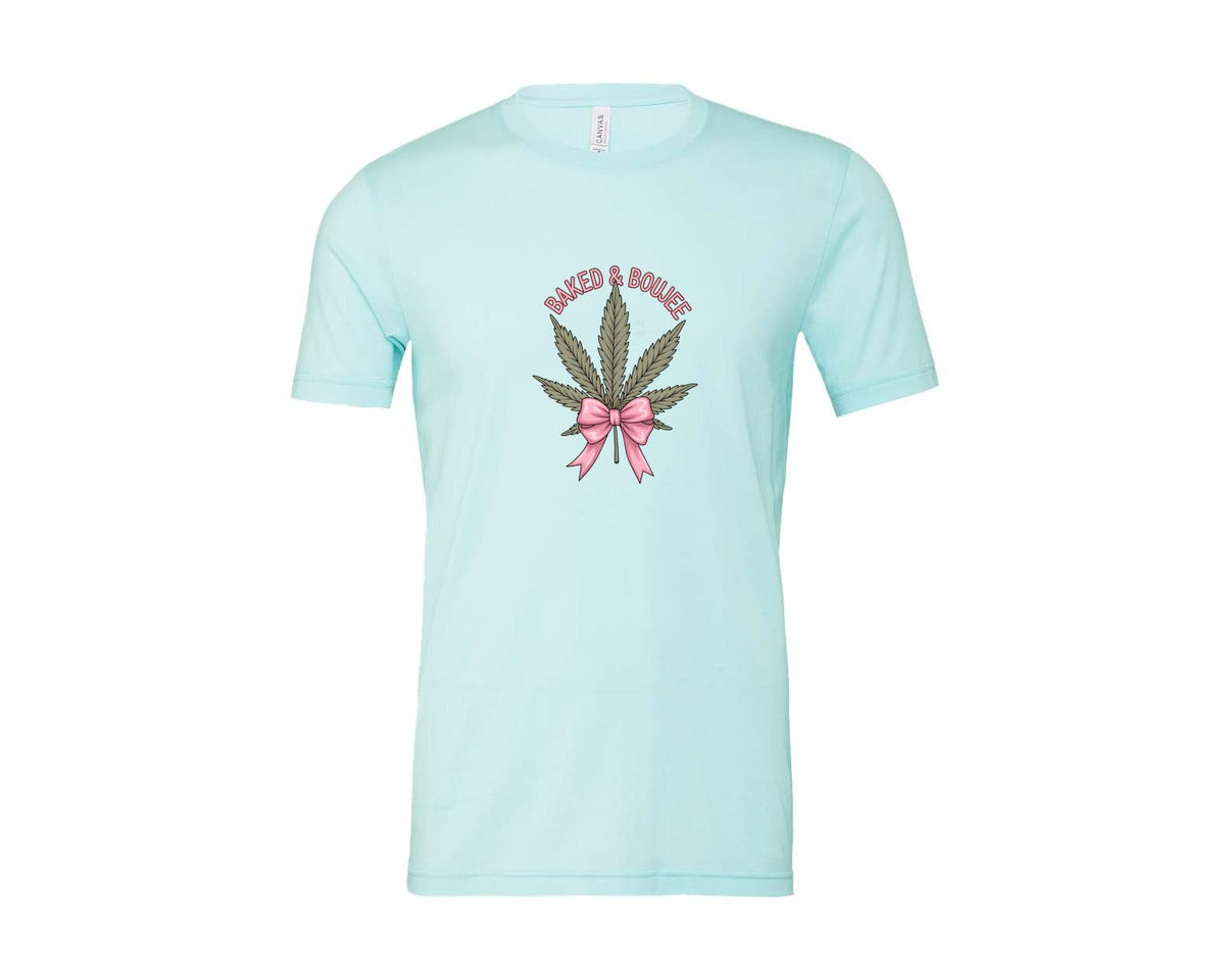brand:Bella Canvas|color:Heather Ice Blue|Baked Boujee Funny Graphic T-Shirt