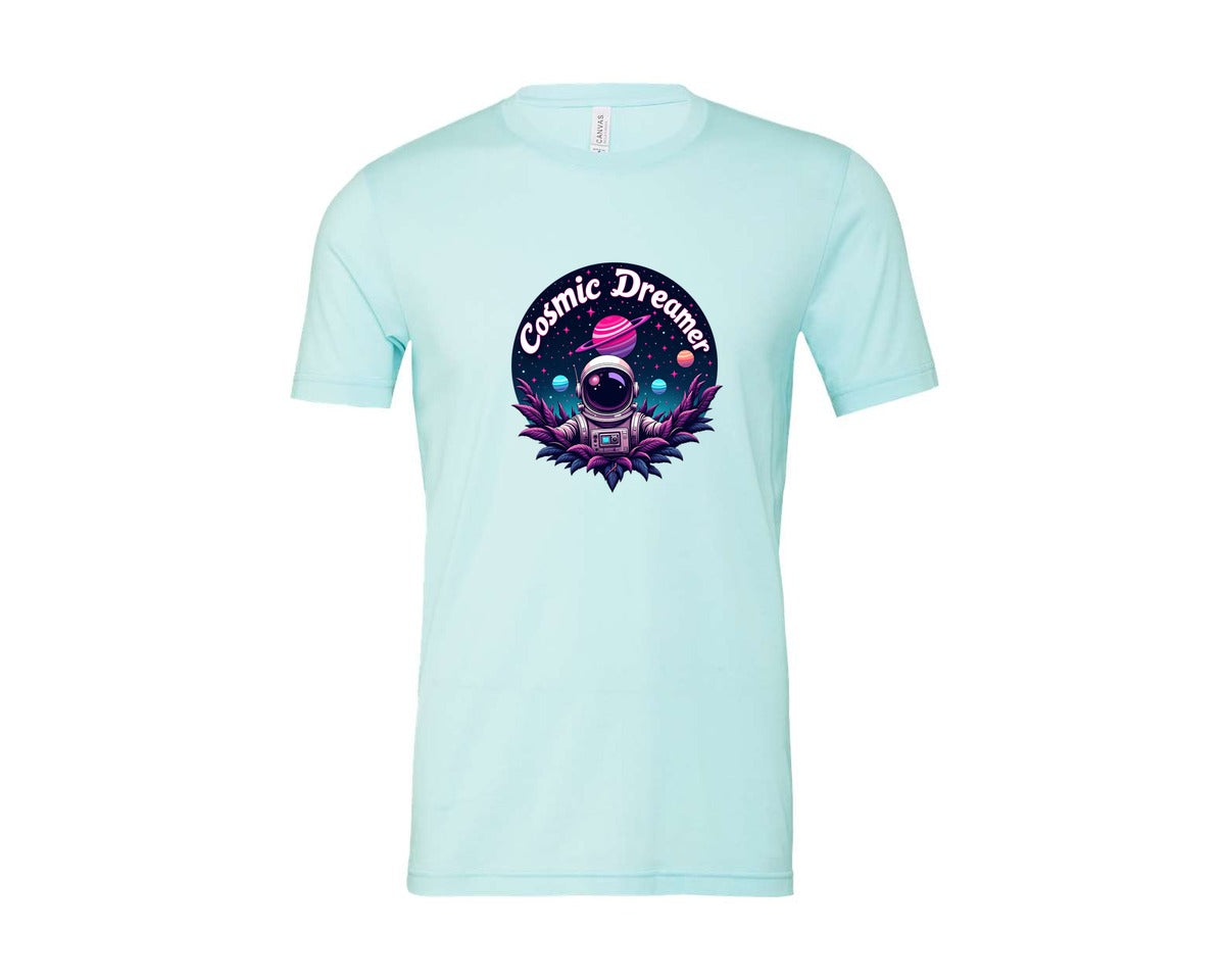brand:Bella Canvas|color:Heather Ice Blue|Cosmic Dreamer T Shirt Design Graphic T-Shirt