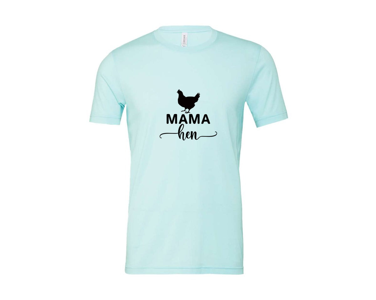 brand:Bella Canvas|color:Heather Ice Blue|Mama Hen 82 Graphic T-Shirt