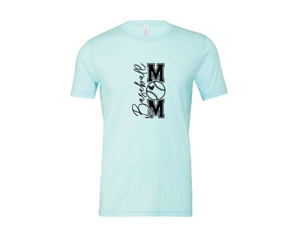 brand:Bella Canvas|color:Heather Ice Blue|Baseball Mom Baseball Mom 2 Graphic T-Shirt