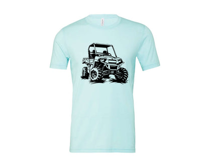 brand:Bella Canvas|color:Heather Ice Blue|Atv Atv Riding Graphic T-Shirt