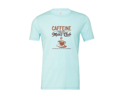 brand:Bella Canvas|color:Heather Ice Blue|Coffee Mom Club Mothers Day Shirt Graphic T-Shirt