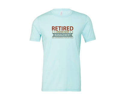 brand:Bella Canvas|color:Heather Ice Blue|Mens Fathers Day Retired Grandpa Shirts Graphic T-Shirt