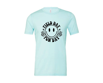 brand:Bella Canvas|color:Heather Ice Blue|Field Day Fun Day Field Day Graphic T-Shirt