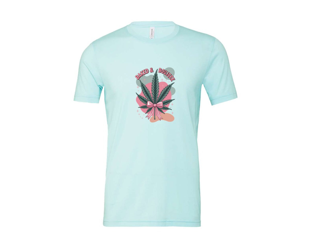 brand:Bella Canvas|color:Heather Ice Blue|Baked Boujee Funny 3 Graphic T-Shirt