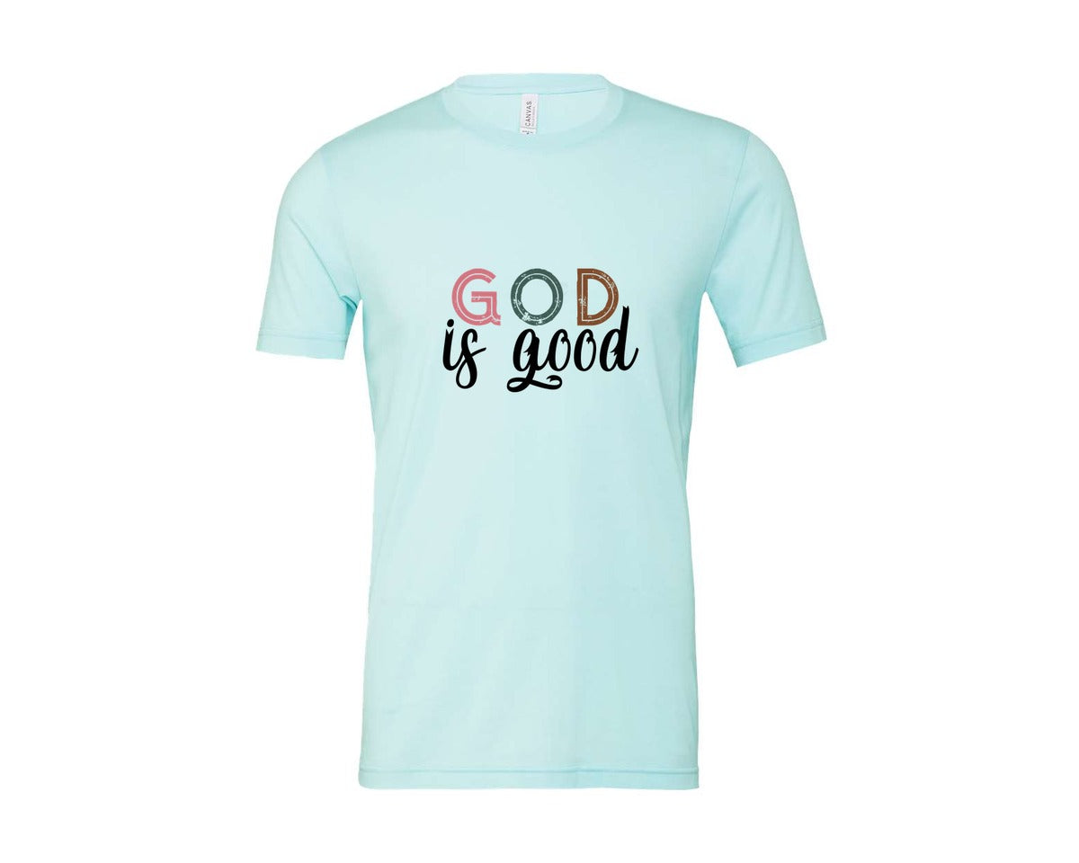 brand:Bella Canvas|color:Heather Ice Blue|Boho Christian Religious Graphic T-Shirt