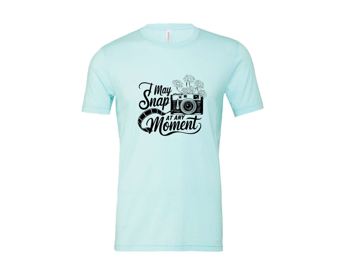 brand:Bella Canvas|color:Heather Ice Blue|I May Snap At Any Moment T Shirt Des Graphic T-Shirt