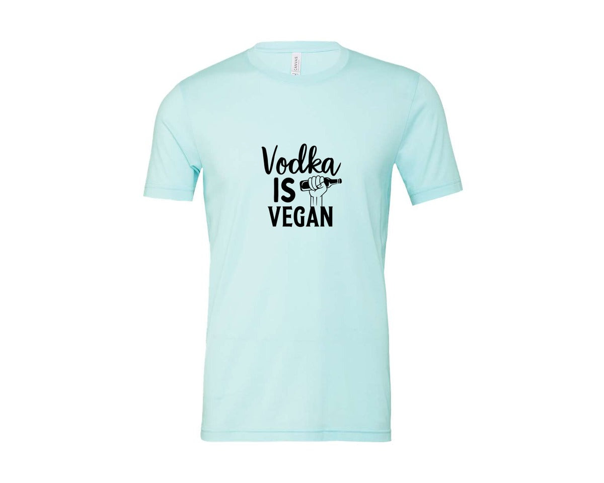 brand:Bella Canvas|color:Heather Ice Blue|Vodka Is Vegan 5 Graphic T-Shirt