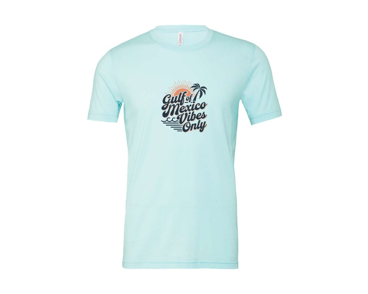 brand:Bella Canvas|color:Heather Ice Blue|Gulf Of Mexico Vibes Only 4 Graphic T-Shirt
