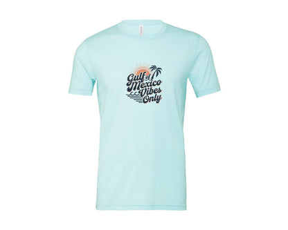 brand:Bella Canvas|color:Heather Ice Blue|Gulf Of Mexico Vibes Only 4 Graphic T-Shirt
