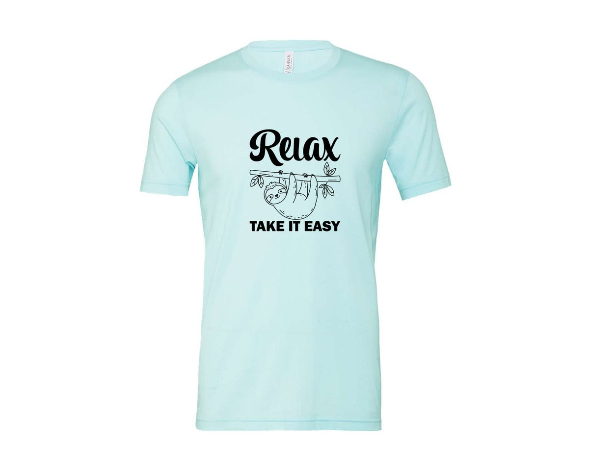 brand:Bella Canvas|color:Heather Ice Blue|Relax Take It Easy T Shirt Graphic T-Shirt