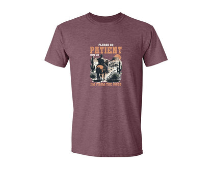 brand:Generic|color:Heather Maroon|Please Be Patient With Me Im From 1900S 4 Graphic T-Shirt